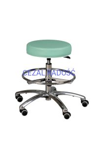 Stołek SGK (na kółkach bez podnóżka) stelaż chrom