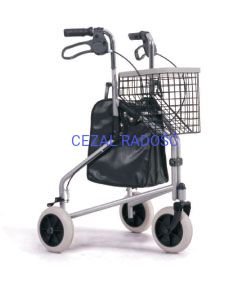 Składana podpórka 3-kołowa z hamulcami