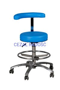 Stołek stomatologiczny LUX bez podnóżka Podstawa chrom