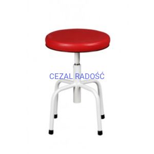 Stołek z regulacją śrubową (stelaż biały)