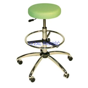 Taboret lekarski CROMO (stelaż i podnóżek chrom)