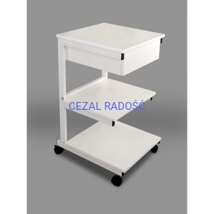 Stolik pod aparaturę metalowy 3 - półki + szuflada