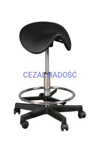 Stołek stomatologiczny Julian z podnóżkiem Podstawa czarna