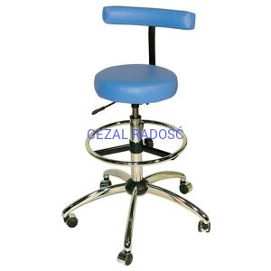 Taboret lekarski CROMO LUX (stelaż i podnóżek chrom)