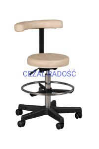 Stołek stomatologiczny STANDARD z podnóżkiem Podstawa czarna