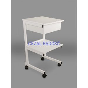 Stolik pod aparaturę aluminiowy 2 - półki + szuflada