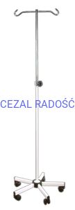 Stojak dla kroplówek 2-Wieszakowy Podstawa metalowa