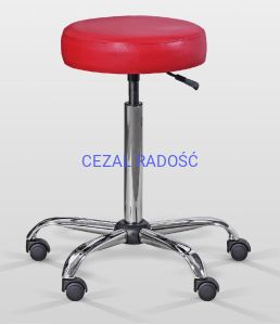 Taboret LEKO podstawa chrom/grube siedzisko 