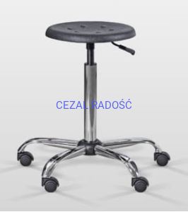 Taboret T-POL podstawa chrom/siedzisko poliuretan