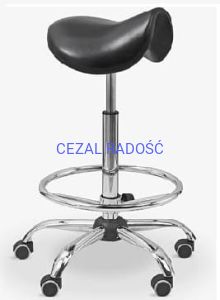 Taboret ERGO SPS z podnóżkiem podstawa chrom/siedzisko poliuretan 