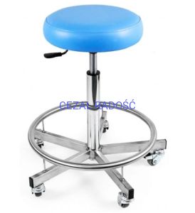 Taboret lekarski BONA (podstawa i podnóżek stal nierdzewna) 