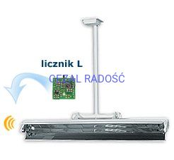 Lampa NBV 2x30 SL sufitowa z licznikiem