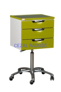 Asystor III (3-szufladowy) Podstawa "Kurza łapka" CHROM