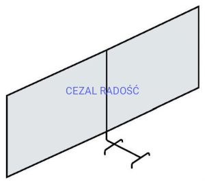 Parawan przejezdny teleskopowy 2-ramienny 