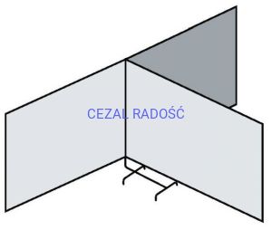 Parawan przejezdny teleskopowy 3-ramienny 