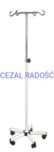 Stojak dla kroplówek 4-Wieszakowy Podstawa metalowa