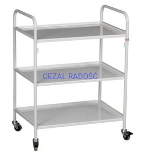 Stolik zabiegowy metalowy - 3 półkowy T-8
