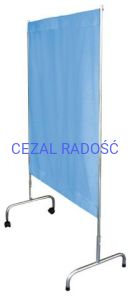 Parawan medyczny, zmywalny, jednoczęściowy INOX 